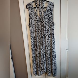 Latched Mama plus size pleated nursing dress